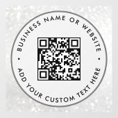 QR-code | Minimaal scanbare ronde voor bedrijven Raamsticker (Vel)