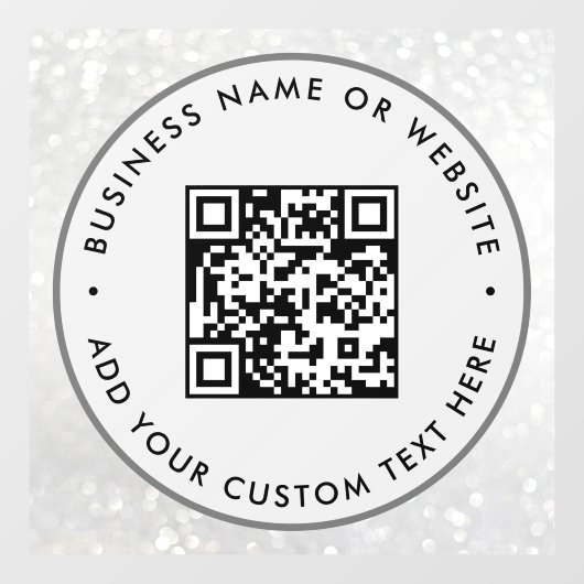 QR-code | Minimaal scanbare ronde voor bedrijven Raamsticker (Vel)