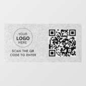 QR-code | Minimaal scanbare ronde voor bedrijven Raamsticker (Vel)