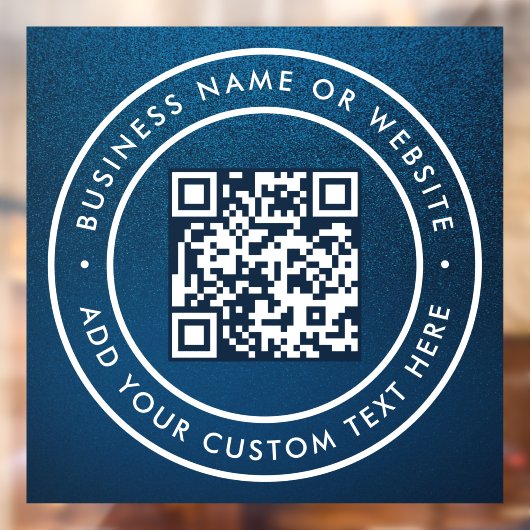 QR-code | Minimaal scanbare ronde voor bedrijven Raamsticker (Vel 2)