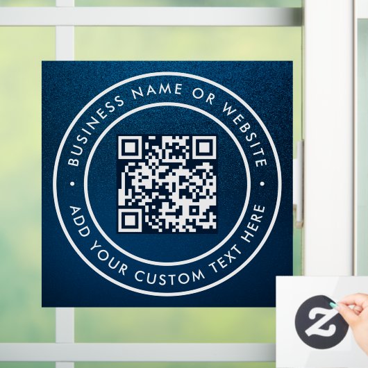 QR-code | Minimaal scanbare ronde voor bedrijven Raamsticker (Huis)