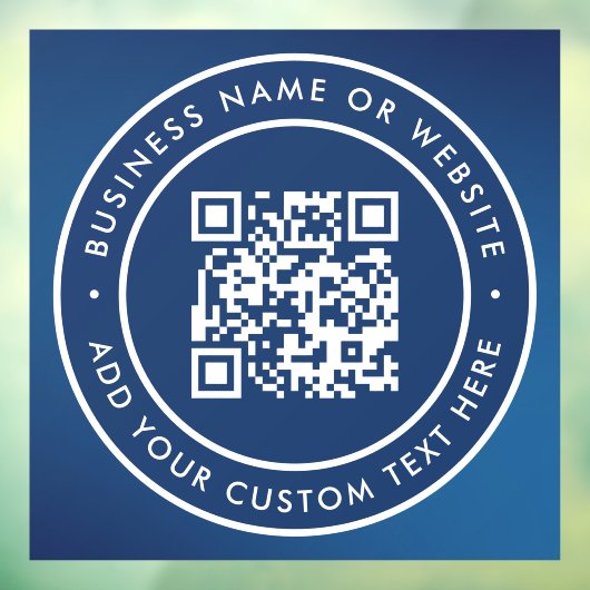 QR-code | Minimaal scanbare ronde voor bedrijven Raamsticker (Vel 3)