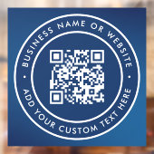 QR-code | Minimaal scanbare ronde voor bedrijven Raamsticker (Vel 2)
