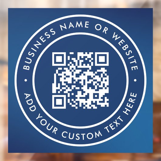 QR-code | Minimaal scanbare ronde voor bedrijven Raamsticker (Vel 2)
