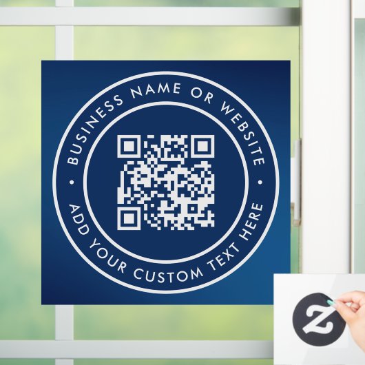 QR-code | Minimaal scanbare ronde voor bedrijven Raamsticker (Huis)