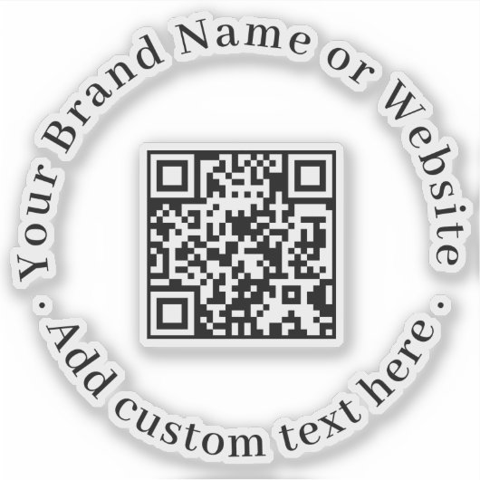 QR Code Minimal Logo Business Promo label (Voorkant)