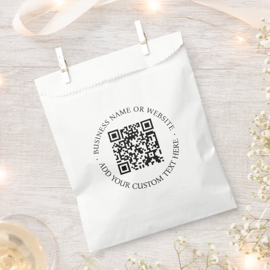 QR-code | Minimale, eenvoudige, eenvoudige witte s Bedankzakje (Geknipt)