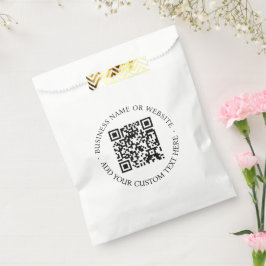 QR-code | Minimale, eenvoudige, eenvoudige witte s Bedankzakje