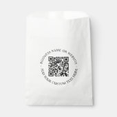 QR-code | Minimale, eenvoudige, eenvoudige witte s Bedankzakje (Voorkant)