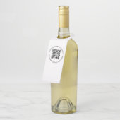 QR-code | Minimale, eenvoudige, eenvoudige witte s Flessenhanger (Schuin)