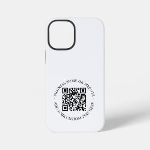 QR-code   Minimale, eenvoudige, eenvoudige witte s iPhone 12 Mini Hoesje