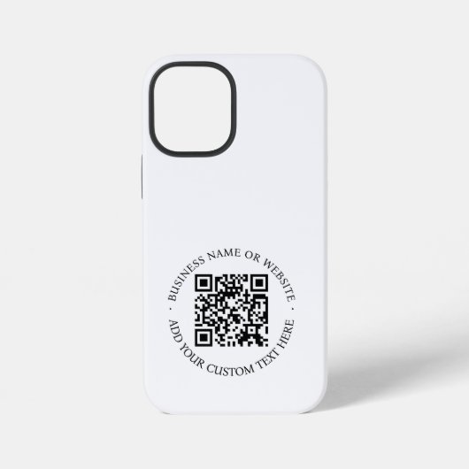 QR-code | Minimale, eenvoudige, eenvoudige witte s iPhone Hoesje (Achterkant)
