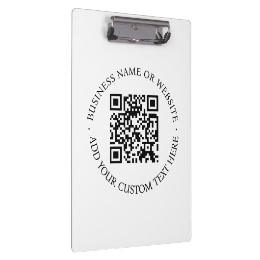 QR-code | Minimale, eenvoudige, eenvoudige witte s Klembord (Rechts)