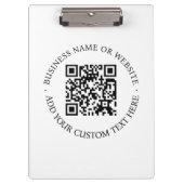 QR-code | Minimale, eenvoudige, eenvoudige witte s Klembord (Voorkant)