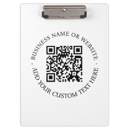 QR-code | Minimale, eenvoudige, eenvoudige witte s Klembord
