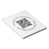 QR-code | Minimale, eenvoudige, eenvoudige witte s Notitieblok (Schuin)