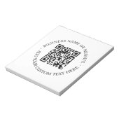QR-code | Minimale, eenvoudige, eenvoudige witte s Notitieblok (Linkerzijde)