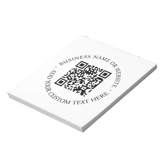 QR-code | Minimale, eenvoudige, eenvoudige witte s Notitieblok (Linkerzijde)