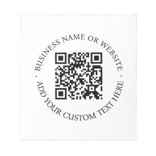 QR-code   Minimale, eenvoudige, eenvoudige witte s Notitieblok