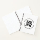 QR-code | Minimale, eenvoudige, eenvoudige witte s Notitieboek (Binnen)