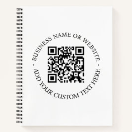QR-code | Minimale, eenvoudige, eenvoudige witte s Notitieboek