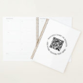 QR-code | Minimale, eenvoudige, eenvoudige witte s Planner (Display)