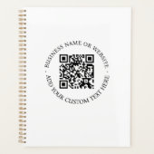 QR-code | Minimale, eenvoudige, eenvoudige witte s Planner (Voorkant)