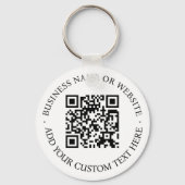 QR-code | Minimale, eenvoudige, eenvoudige witte s Sleutelhanger (Achterkant)