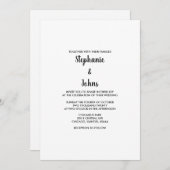 QR Code Minimale Klassieke Zwart Wit 2024 Bruiloft Kaart (Voorkant / Achterkant)