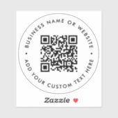 QR-code Minimale professionele waterfles Sticker (Vel)