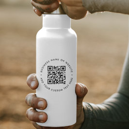 QR-code Minimale professionele waterfles Sticker