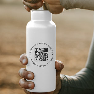 QR-code Minimale professionele waterfles Sticker