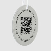 QR-code | Minimale reiniging eenvoudige grijs Ornament (voorkant)