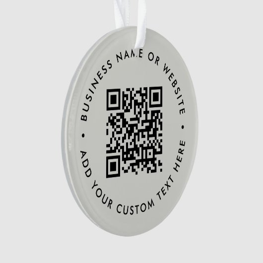 QR-code | Minimale reiniging eenvoudige grijs Ornament (voorkant)
