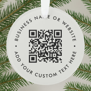 QR-code Minimale reiniging eenvoudige grijs Ornament
