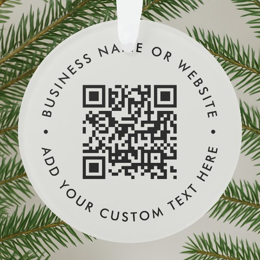 QR-code | Minimale reiniging eenvoudige grijs Ornament
