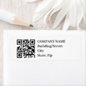 QR-code Minimale retouradres Etiket (Insitu)
