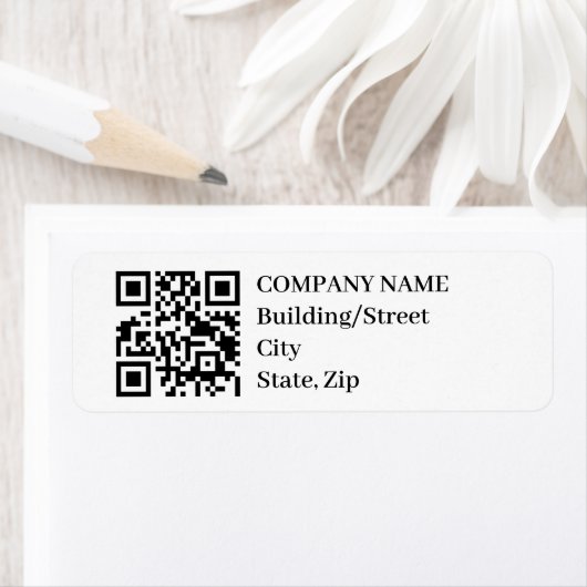 QR-code Minimale retouradres Etiket (Insitu)