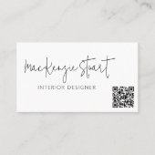 QR-code Minimale sociale media Modern Professional Visitekaartje (Voorkant)