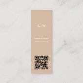 Qr-code Minimale trendy interieurontwerper Mini Visitekaartje (Voorkant)
