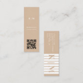 Qr-code Minimale trendy interieurontwerper Mini Visitekaartje (Voorkant / Achterkant)