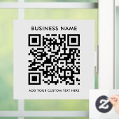 QR-code | Minimale witte schaalbaarheid voor bedri Raamsticker (Huis)