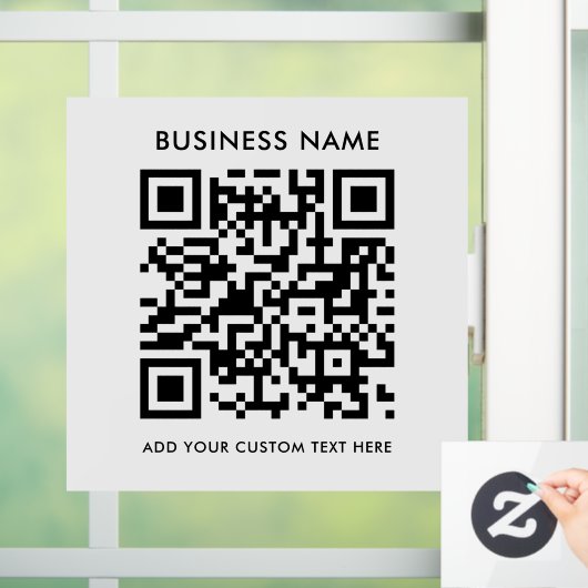 QR-code | Minimale witte schaalbaarheid voor bedri Raamsticker (Huis)
