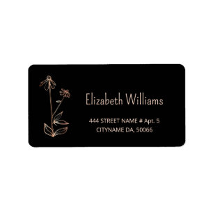 QR-code Minimalisator voor wilde bloemen koper z Etiket