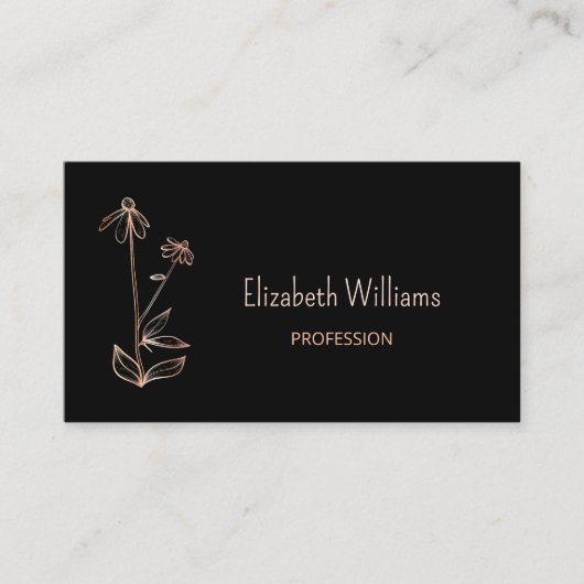 QR-code | Minimalisator voor wilde bloemen koper z Visitekaartje (Voorkant)