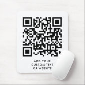 QR-code Minimaliseert eenvoudige, witte aangepaste Muismat (Met muis)