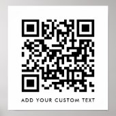 QR-code Minimaliseert eenvoudige, witte aangepaste Poster (Voorkant)