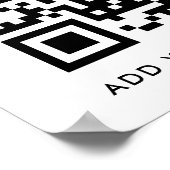 QR-code Minimaliseert eenvoudige, witte aangepaste Poster (Hoek)