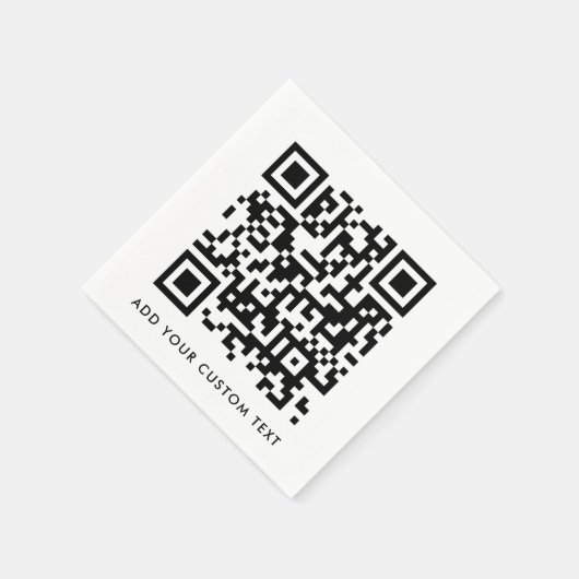 QR-code Minimaliseert eenvoudige, witte aangepaste Servet (Hoek)