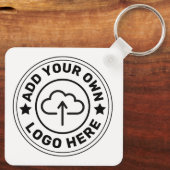 QR-code minimaliseert eenvoudige witte aangepaste Sleutelhanger (Achterkant)